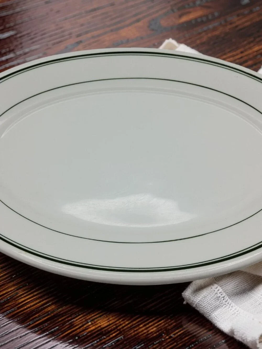 vintage homer laughlin best china green trim 12.25
